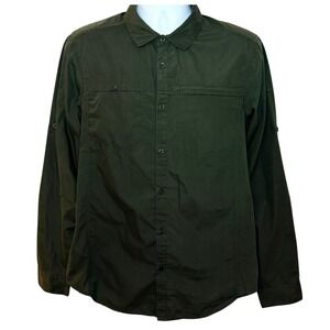 Craghoppers Mens Medium SolarShield Hiking Shirt Olive Green Roll Tab CMS477